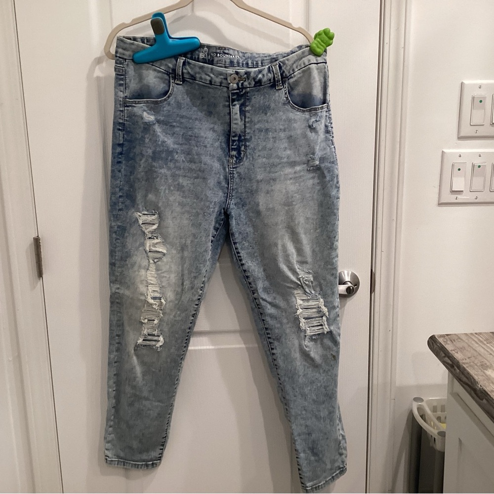 No Boundaries Acid Wash Denim Jeans